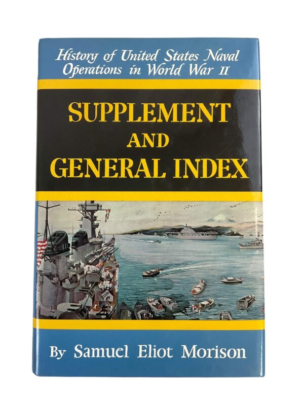 WW2 US Navy Operations Supplement and General Index Used Hardcover Reference Book