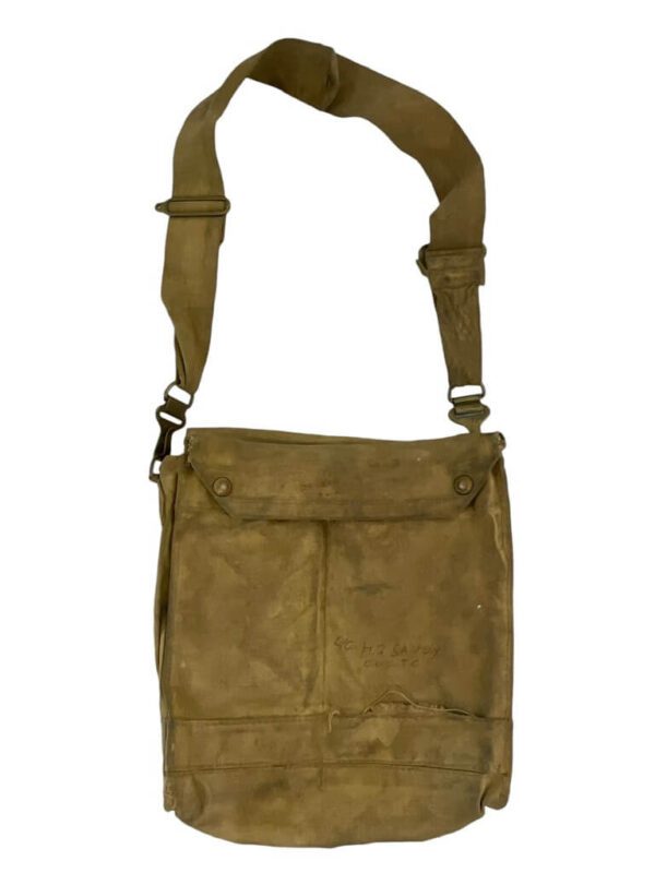 WW2 Canadian Army Pattern 37 Gas Mask Bag Named COTC