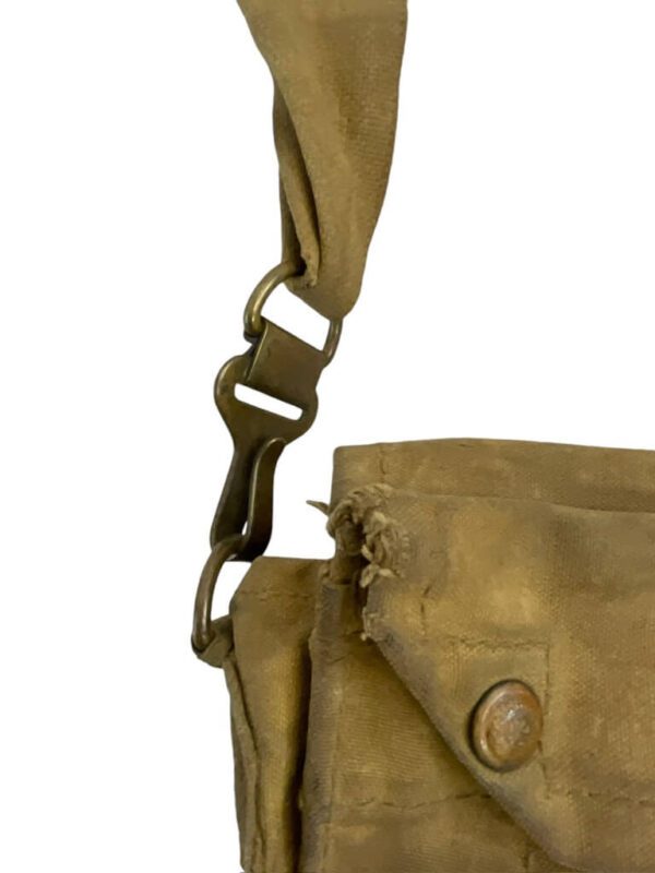 WW2 Canadian Army Pattern 37 Gas Mask Bag Named COTC - Image 2