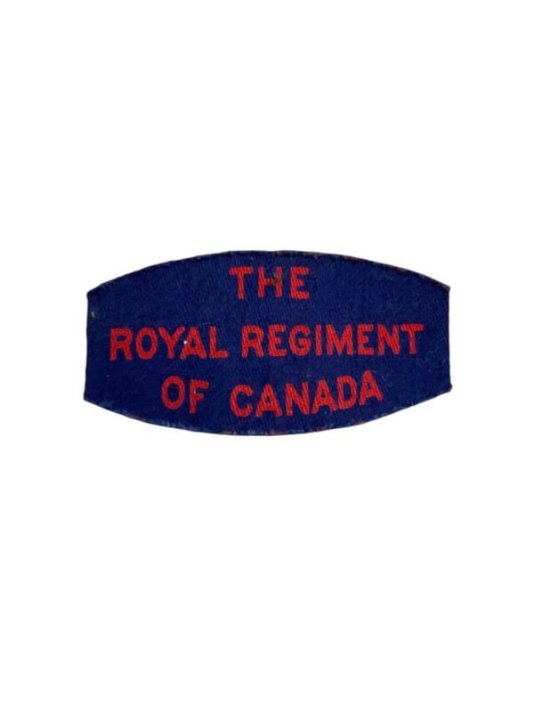 WW2 Canadian Royal Regiment of Canada Canvas Shoulder Title Insignia Single