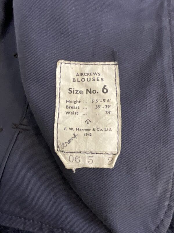 WW2 Canadian RCAF Battle Dress Jacket Pilot Named Dated 1942