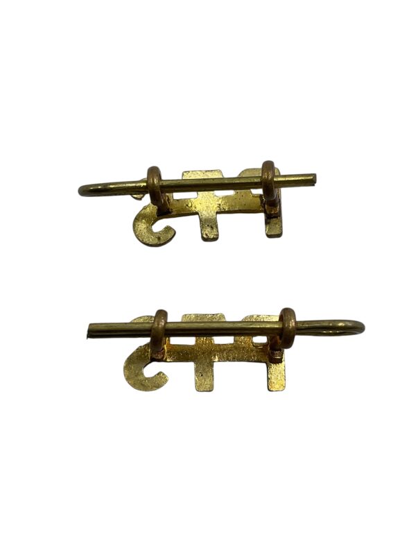 Canadian Forces Physical Training Staff PTS Brass Shoulder Titles Insignia Pair - Image 2