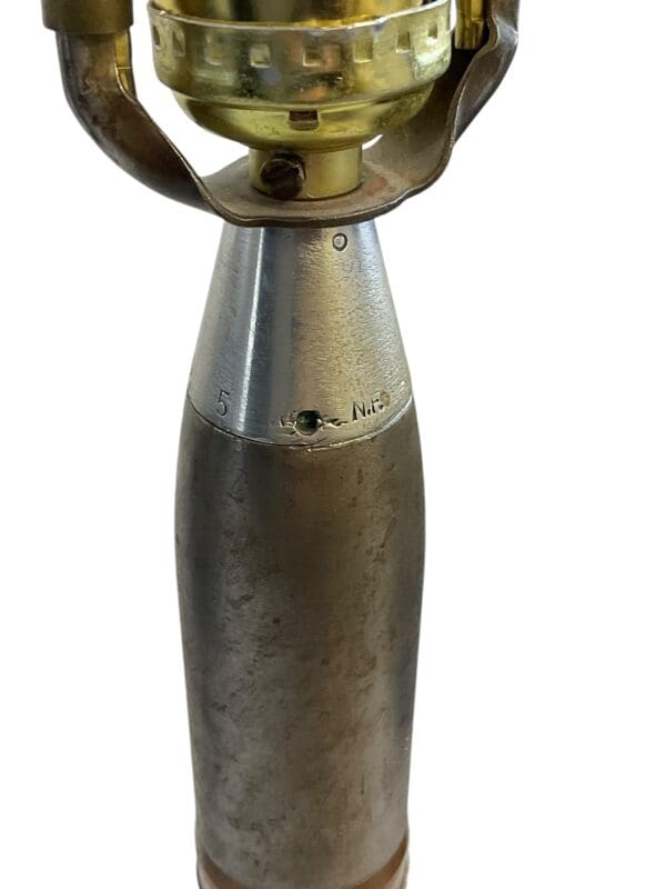 WW2 Canadian Army 2 Pounder Trench Art Lamp Working - Image 6