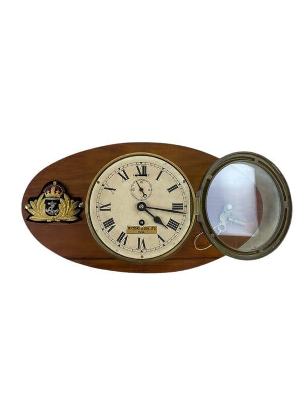 WW2 British Royal Navy RN Ships Clock Working - Image 3