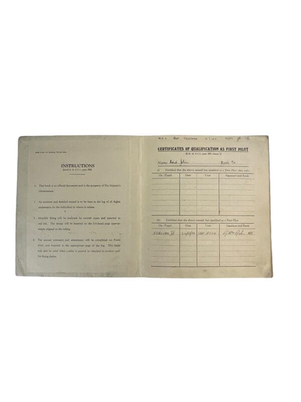 WW2 British RAF Hurricane Fighter Pilot Instructor 288 Squadron Log Book Group X 2 - Image 3