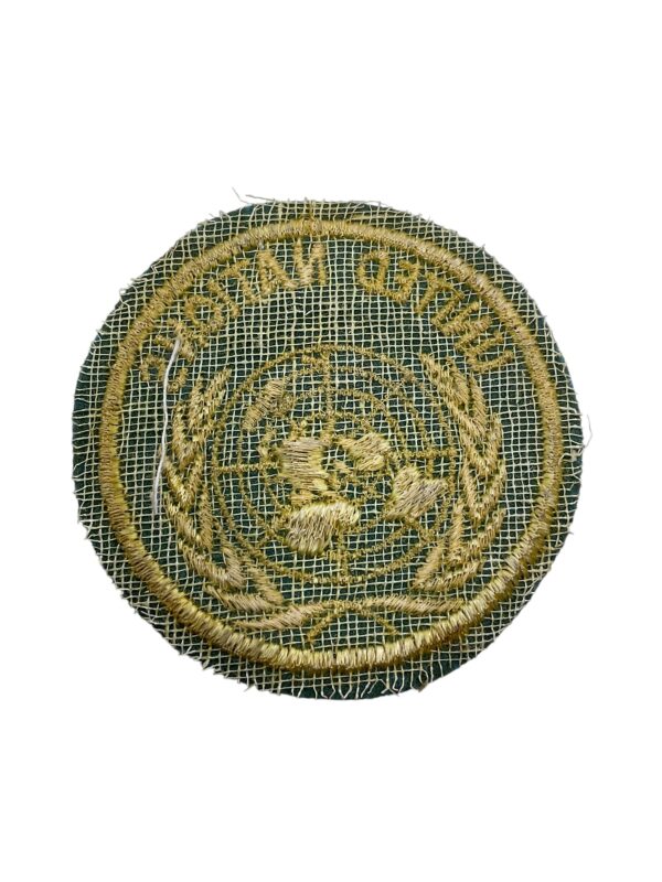 UN United Nations Blue Unilingual Shoulder Patch on Melton Vintage - Image 2