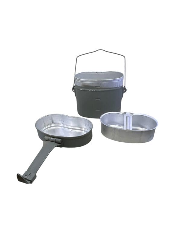 Cold War East German Army NVA 3-Piece Aluminum Mess Kit - Image 3