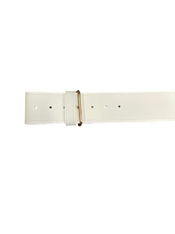 Canadian Forces White Leather Dress Belt Size Medium Unissued - Image 2