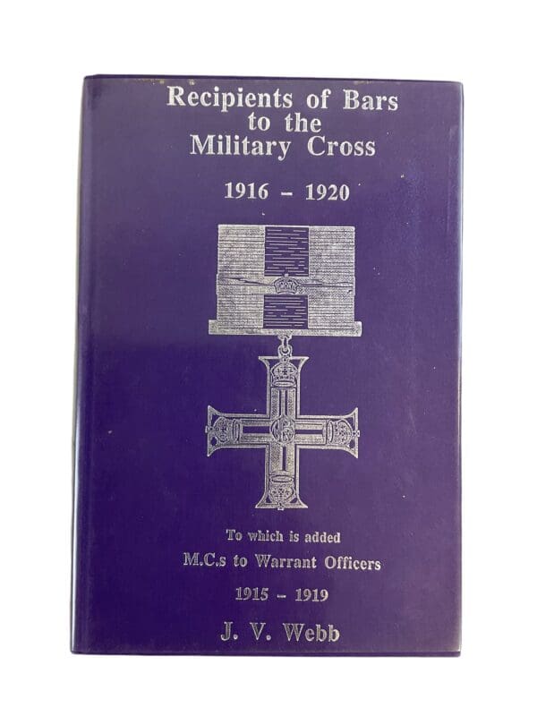 WW1 British BEF Recipients of Bars to the Military Cross Used Hardcover Reference Book