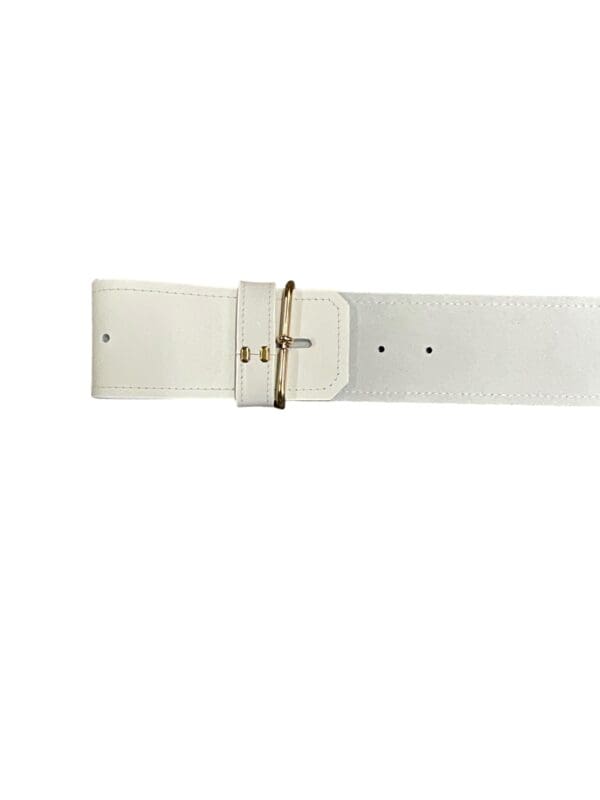 Canadian Forces White Leather Dress Belt Size Medium Unissued - Image 5