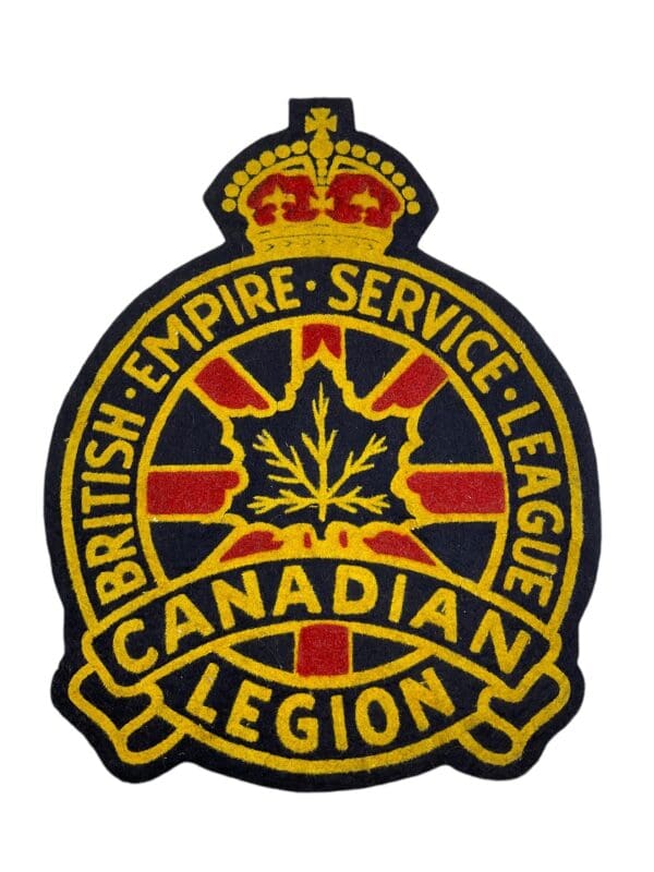 Canadian Legion British Empire Service League Jacket Patch Flocked 9 X 7