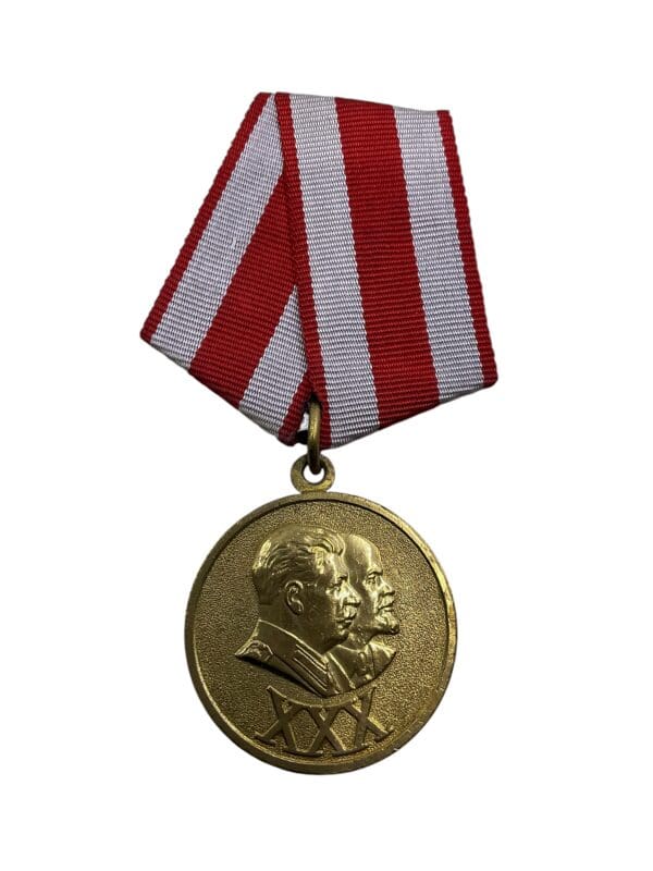 Russian Soviet 30 Year Anniversary of the Soviet Army Medal Full Size