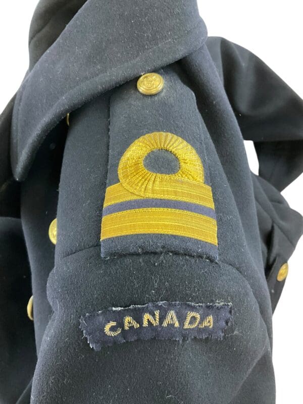 WW2 Canadian Navy RCN Officers Great Coat Jacket Named - Image 4