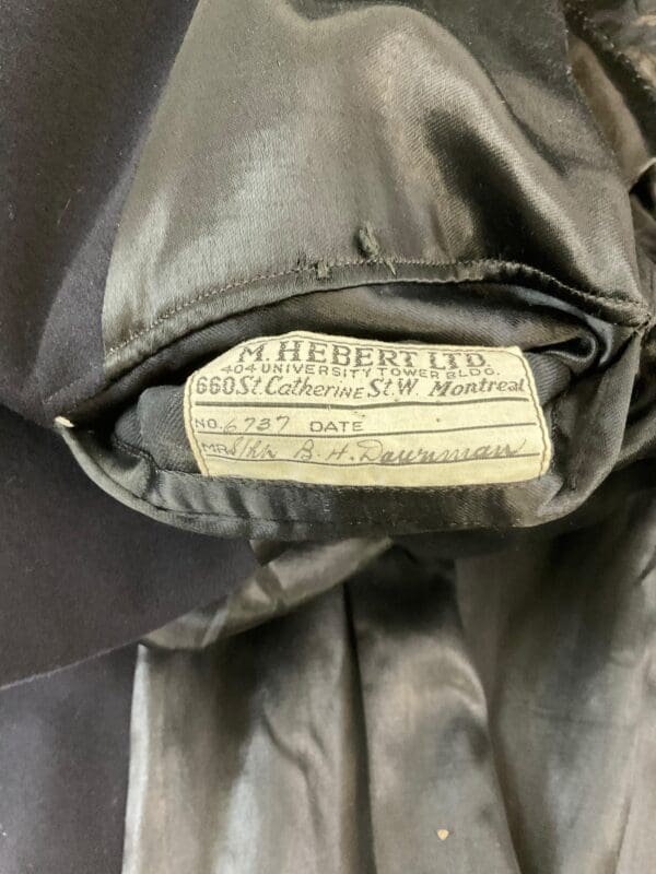 WW2 Canadian Navy RCN Officers Great Coat Jacket Named - Image 3