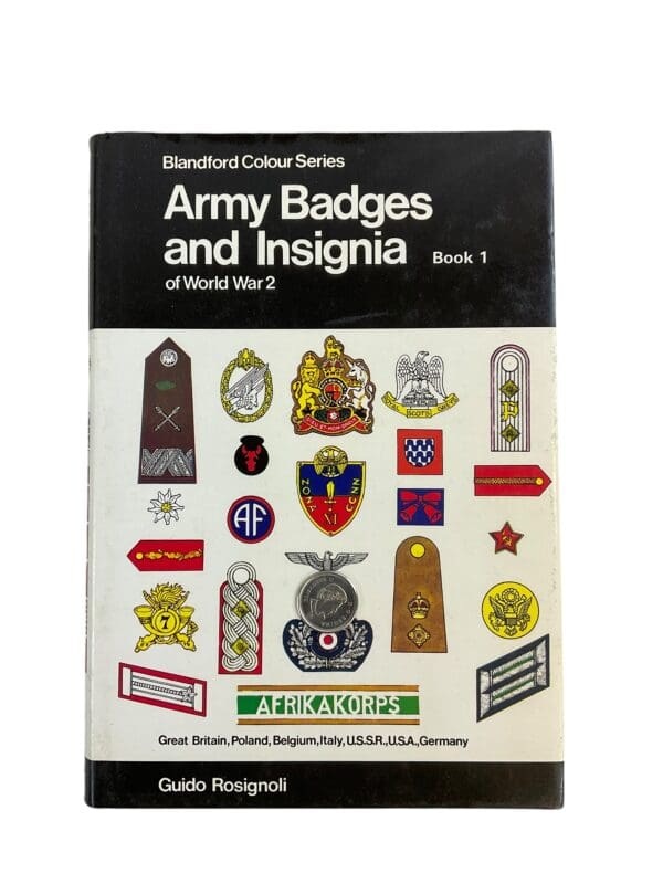 Blandford Colour Series Army Badges and Insignia of WW2 Book 1 Used Hardcover Reference Book