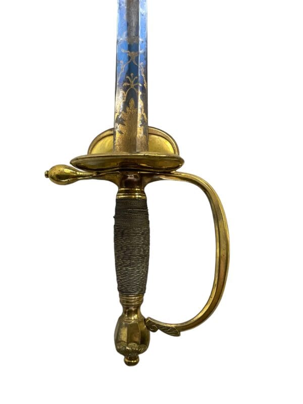 British 1796 Pattern Infantry Officers Sword with Blue and Gilt Blade - Image 12