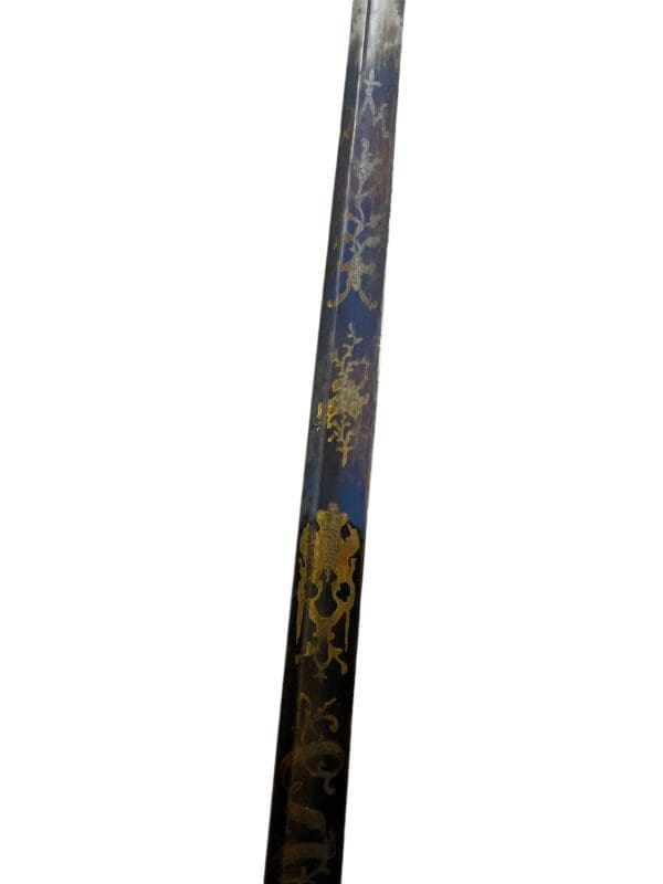 British 1796 Pattern Infantry Officers Sword with Blue and Gilt Blade - Image 10