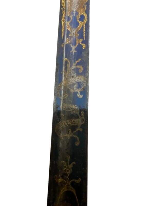 British 1796 Pattern Infantry Officers Sword with Blue and Gilt Blade - Image 6