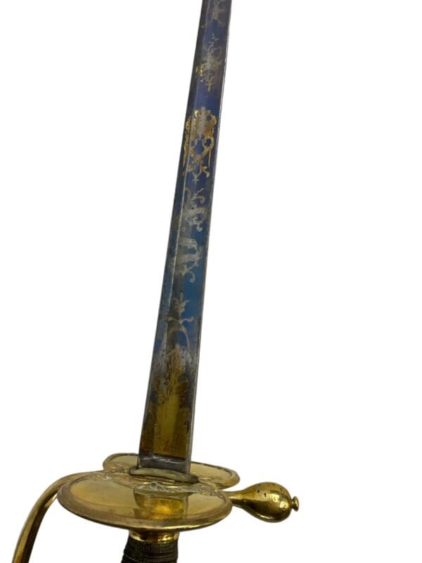 British 1796 Pattern Infantry Officers Sword with Blue and Gilt Blade - Image 5