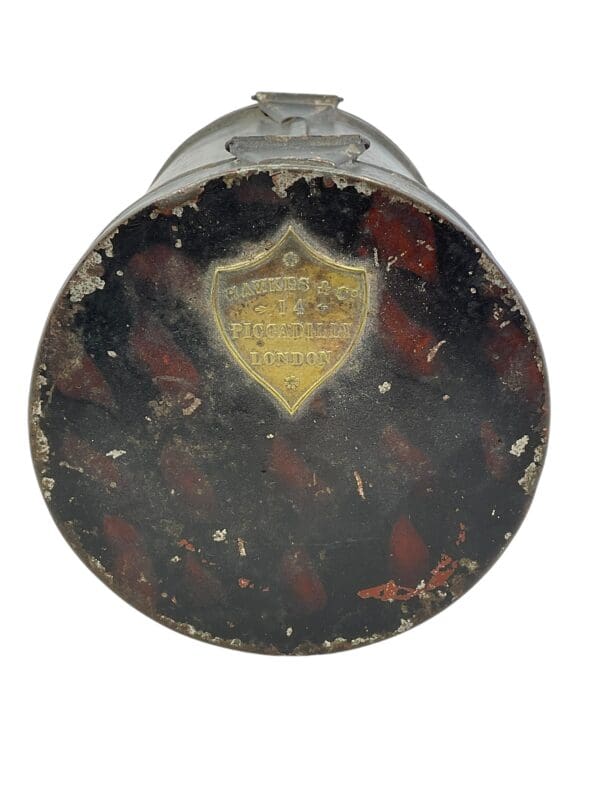 British Victorian Japanned Tin Helmet Plume Case - Image 4