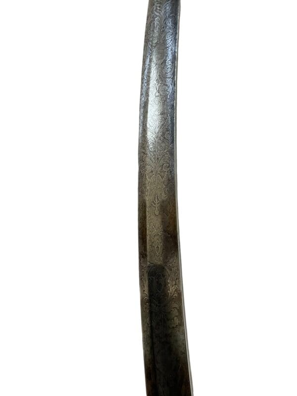 British 5 Ball Spadroon Infantry Officers Sword with Scabbard Prince of Wales - Image 8