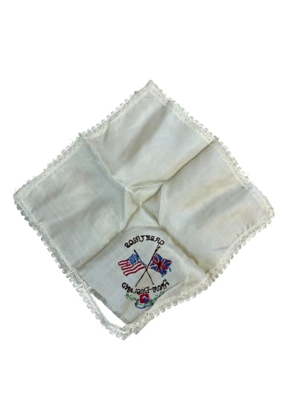 WW2 US British Greetings From England Handkerchief Home Front - Image 3