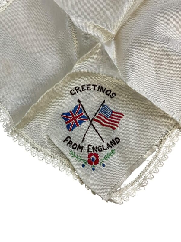 WW2 US British Greetings From England Handkerchief Home Front - Image 2