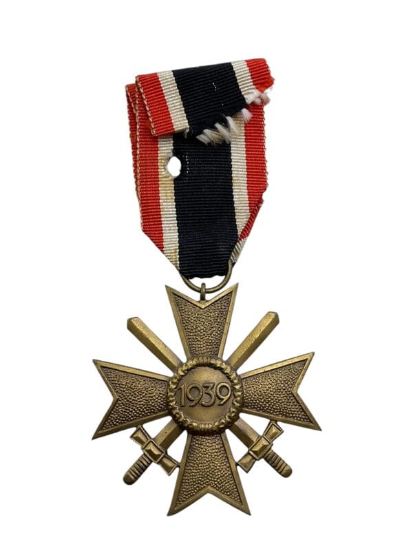 WW2 German War Merit Cross with Swords 2nd Class Maker 83 Emil Peukert Gablonz - Image 2