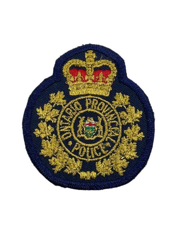 Canadian Ontario Provincial Police OPP Cloth Cap Badge