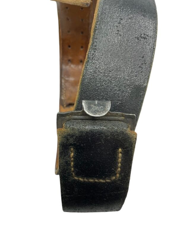 WW2 German Black Leather Equipment Belt - 95cm - Image 3