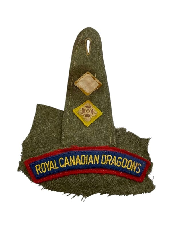 Royal Canadian Dragoons Officers Battle Dress Shoulder Board Insignia Single