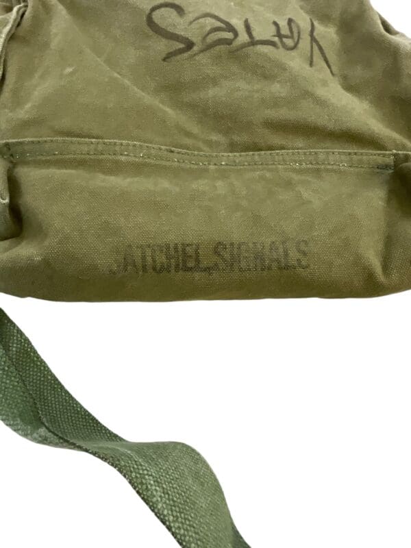 British Canadian Korean War OD Green Signals Satchel Bag - Image 4