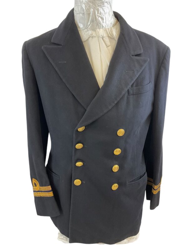 WW2 Canadian RCN Navy Officers Great Coat Jacket and Pants Grouping - Image 3