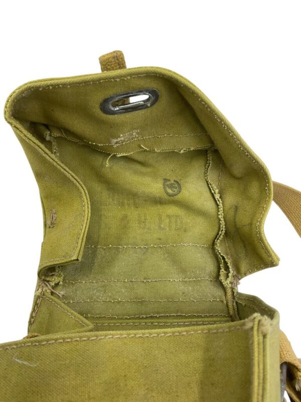 WW2 Canadian Army Light Respirator Bag C Broad Arrowed - Image 2