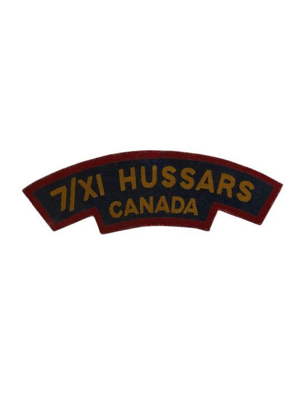 WW2 Canadian 7th/11th Hussars Canvas Shoulder Title Single