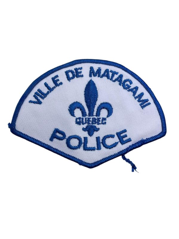 Canadian Ville De Matagami Quebec Blue Border Police Patch