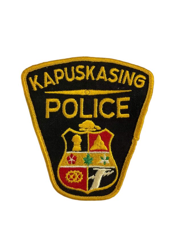 Canadian Kapuskasing Ontario Yellow Border Police Patch