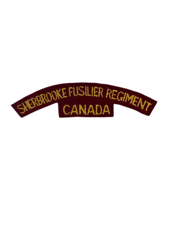 WW2 Canadian Sherbrooke Fusilier Regiment Shoulder Title Single British Made