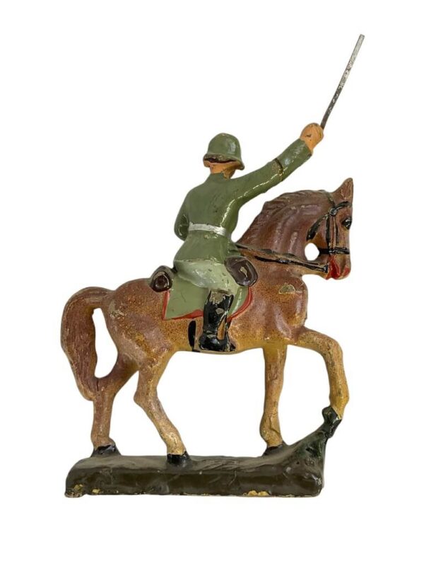 WW2 German Army Heer Cavalry Officer With Horse Schussco Toy Soldier - Image 2