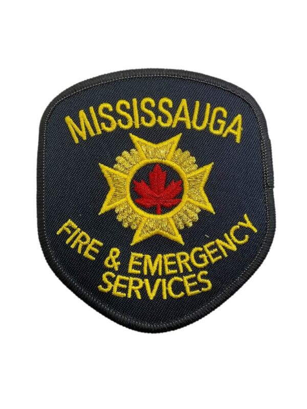 Canadian Mississauga Ontario Black Border Fire and Emergency Services Patch