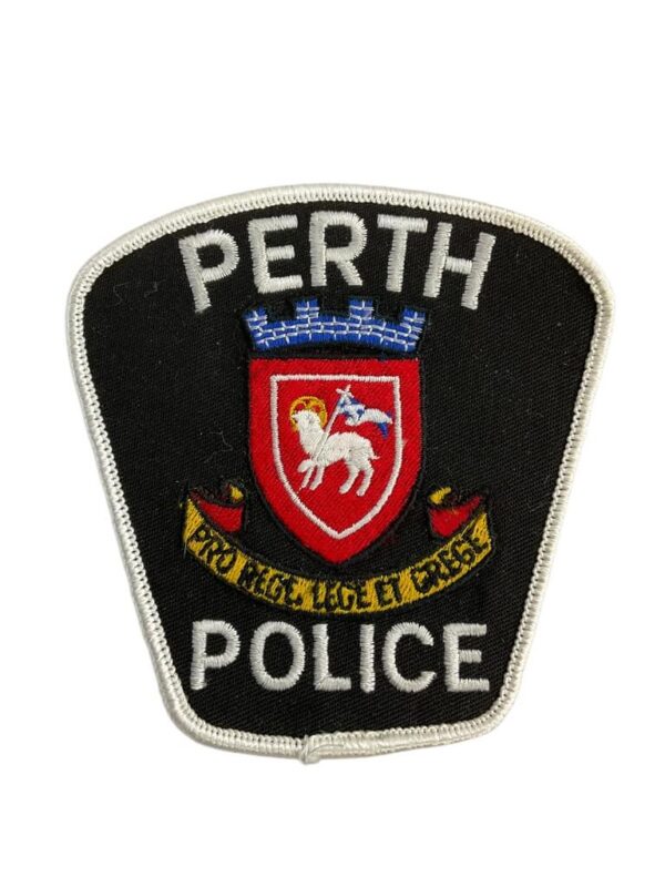 Canadian Perth Ontario White Border Police Patch