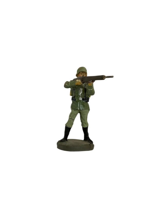 WW2 German Army Heer Rifleman Shooting Elastolin Toy Soldier