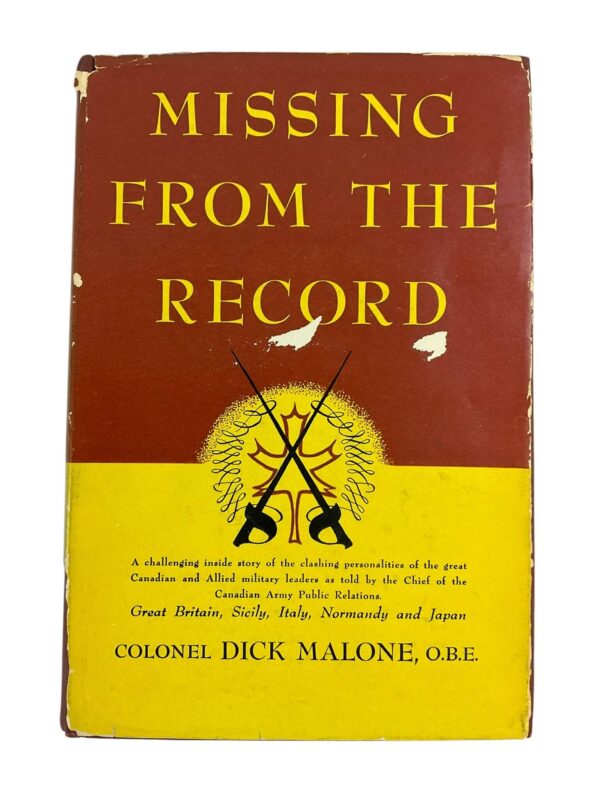 WW2 Canadian Missing From the Record Used Hardcover Reference Book