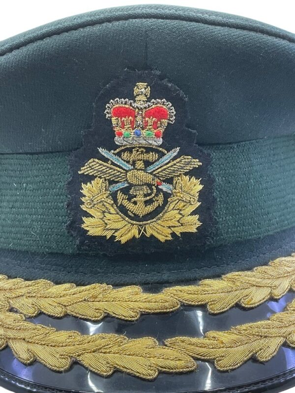 Canadian Forces Generals Peak Cap Hat Size 7 1/4 Missing Chin Strap - Image 2