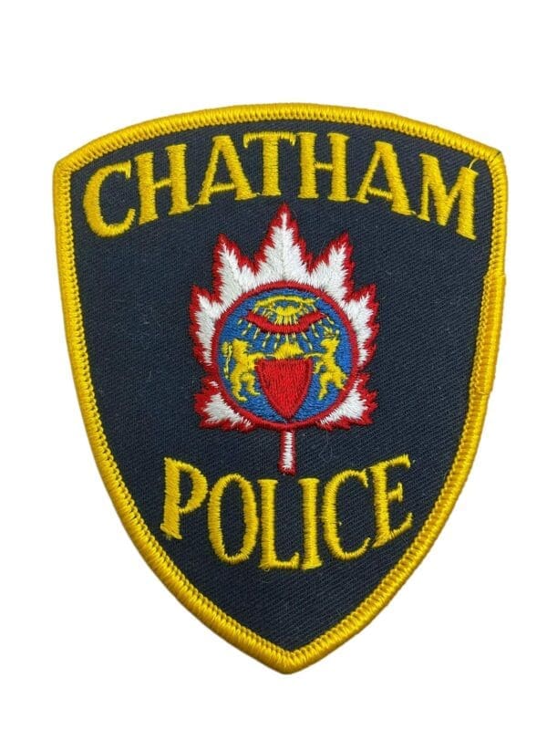 Canadian Chatham Ontario Yellow Border Police Patch