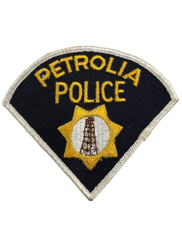 Canadian Petrolia Ontario White Border Police Patch