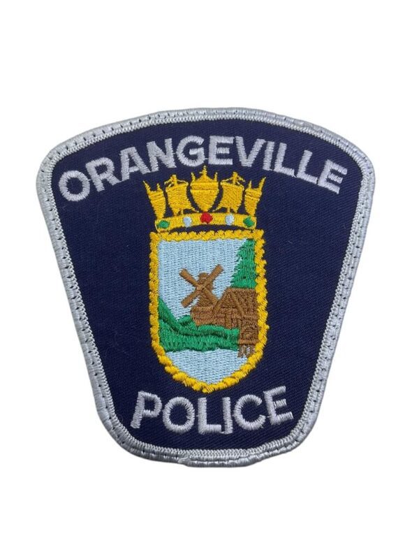 Canadian Orangeville Ontario White Border Police Patch