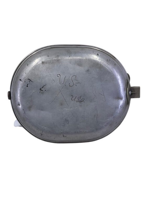 WW1 US AEF Engraved Aluminum Mess Tin Dated 1917 - Image 2