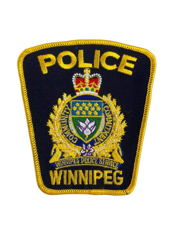 Canadian Winnipeg Manitoba Yellow Border Police Patch