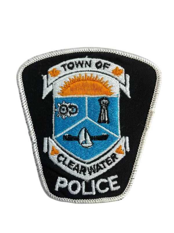 Canadian Town of Clearwater Ontario White Border Police Patch